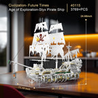 JMBricklayer Conjuntos de Construcción de Barco Pirata para Adultos 40115, Styx Barco Fantasma de Juguete Gran Modelo de Barco Pirata para Construir, Decoración para Habitación u Oficina, Regalo para