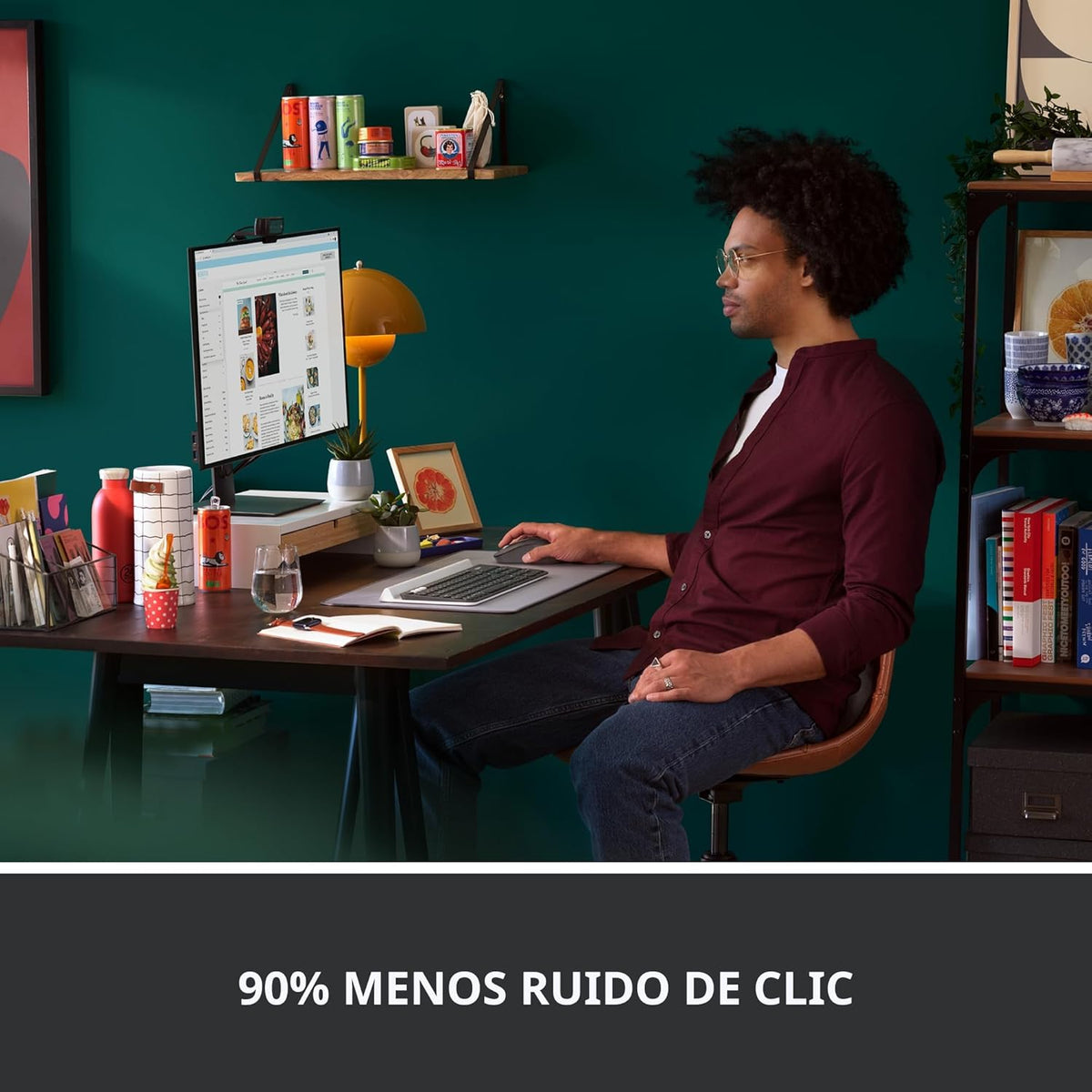 Ratón inalámbrico Logitech Signature M550 - para manos pequeñas a m...