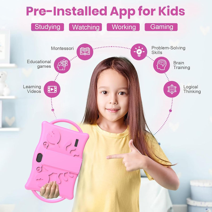 BYANDBY Tablet 2025 para niños, tablet Android 14 de 7 pulgadas par...