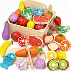 Juguetes de madera para niños, accesorios de cocina de juego de simulación