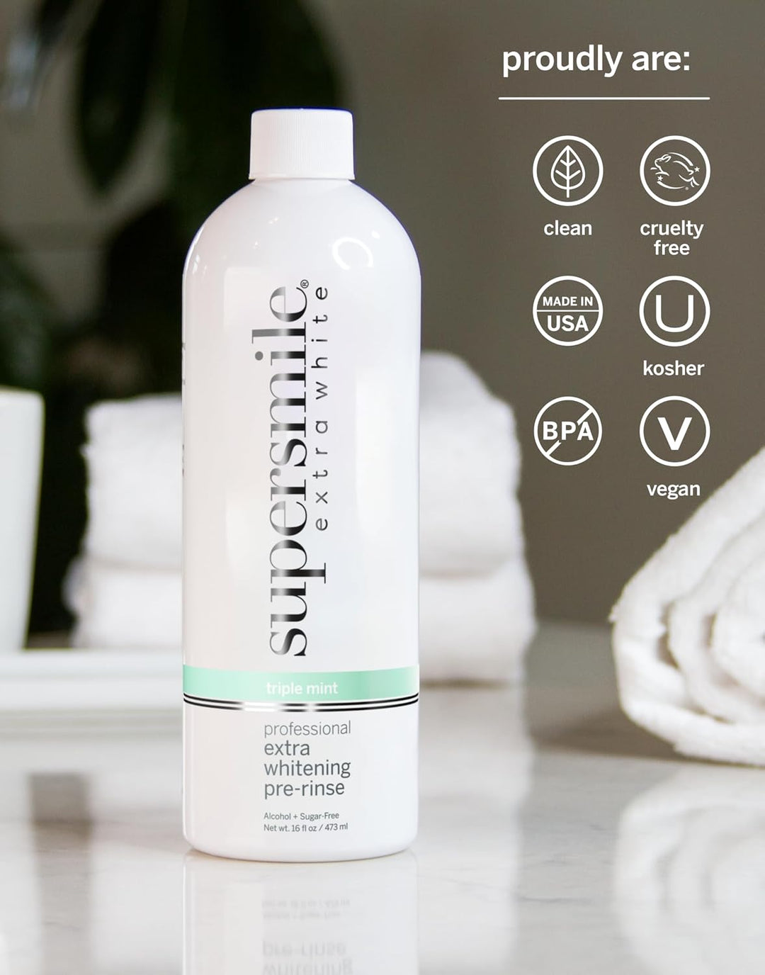 Supersmile Enjuague bucal precepillado para blanquear extra \u2013...