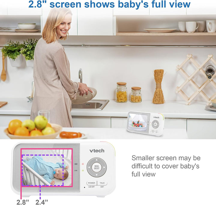 VTech VM923 Monitor de bebé, pantalla de 2.8 pulgadas, panorámica-i...