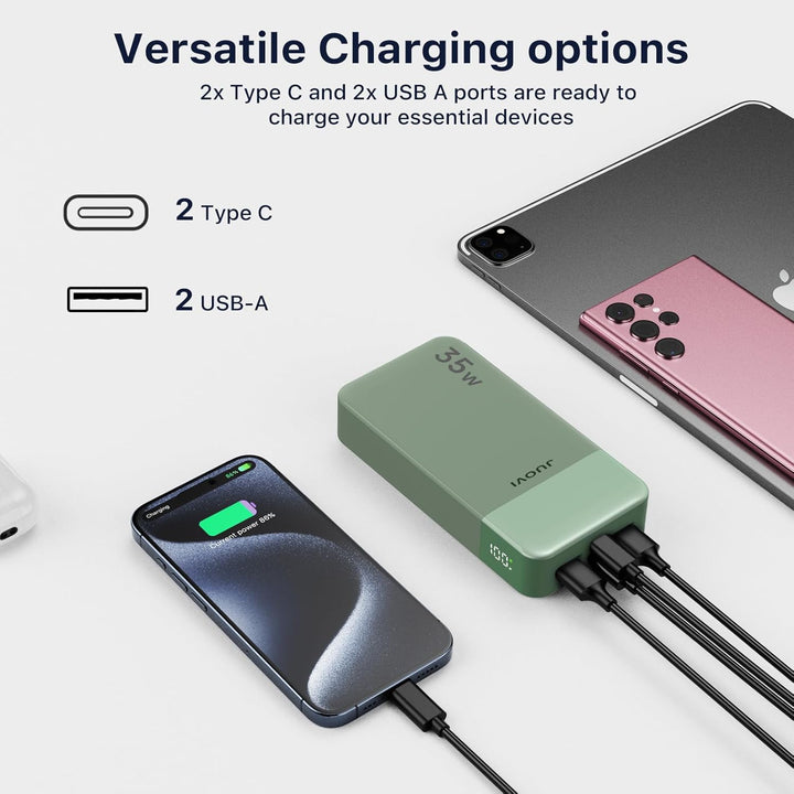 JUOVI J2651 Cargador Portátil, Banco de Energía de 20000mAh con Ent...