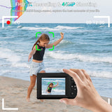 Cámara digital, cámara de enfoque automático de 4K 44MP con punto y...