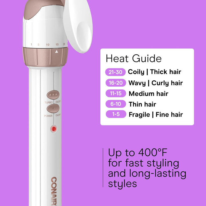 Conair Rizador de Cerámica Doble de 3 Barriles, Herramienta Ondulad...