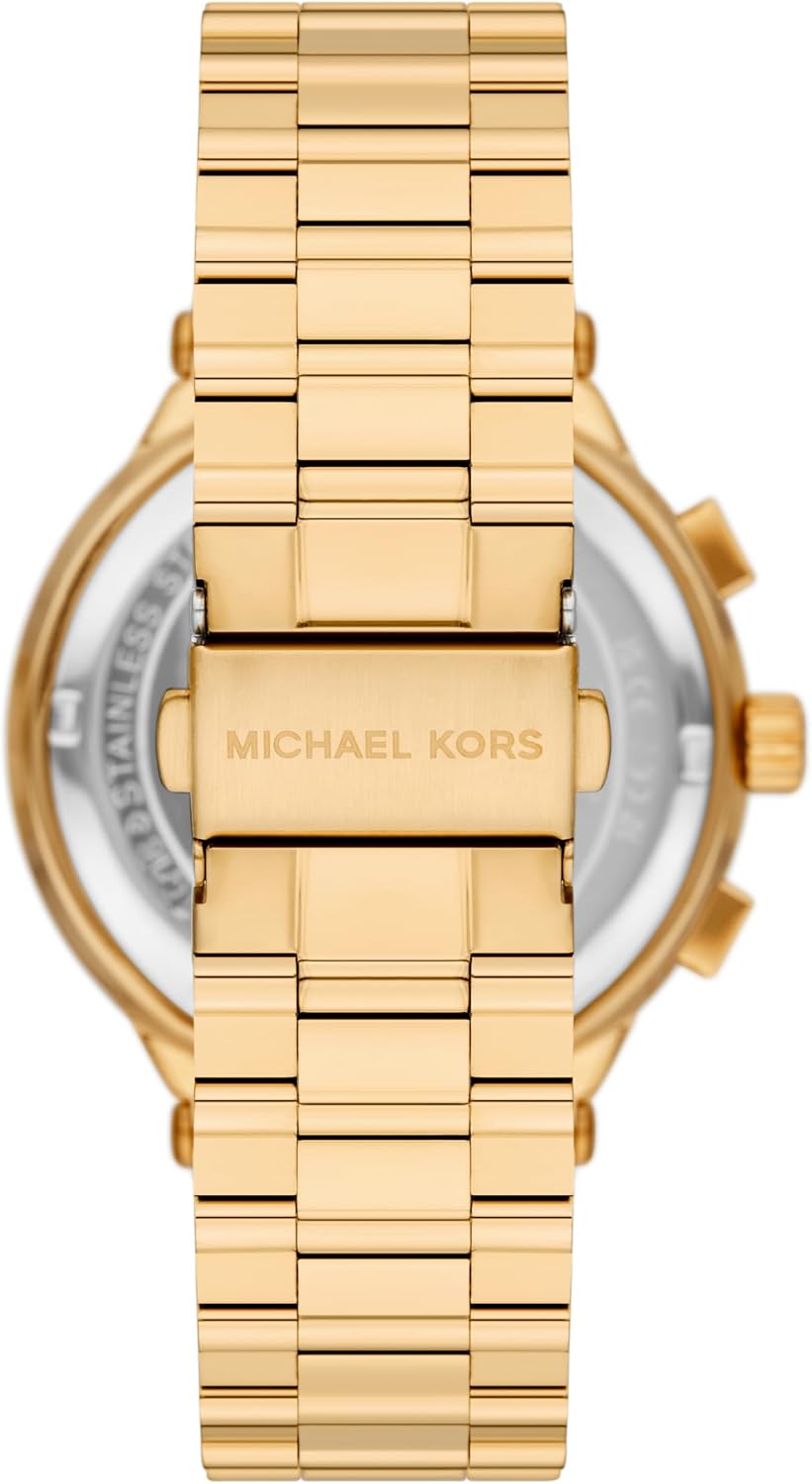 Reloj de hombre Michael Kors Billie Chronograph en tono dorado de acero inoxidable y juego de pulsera (Modelo: MK9270SET)