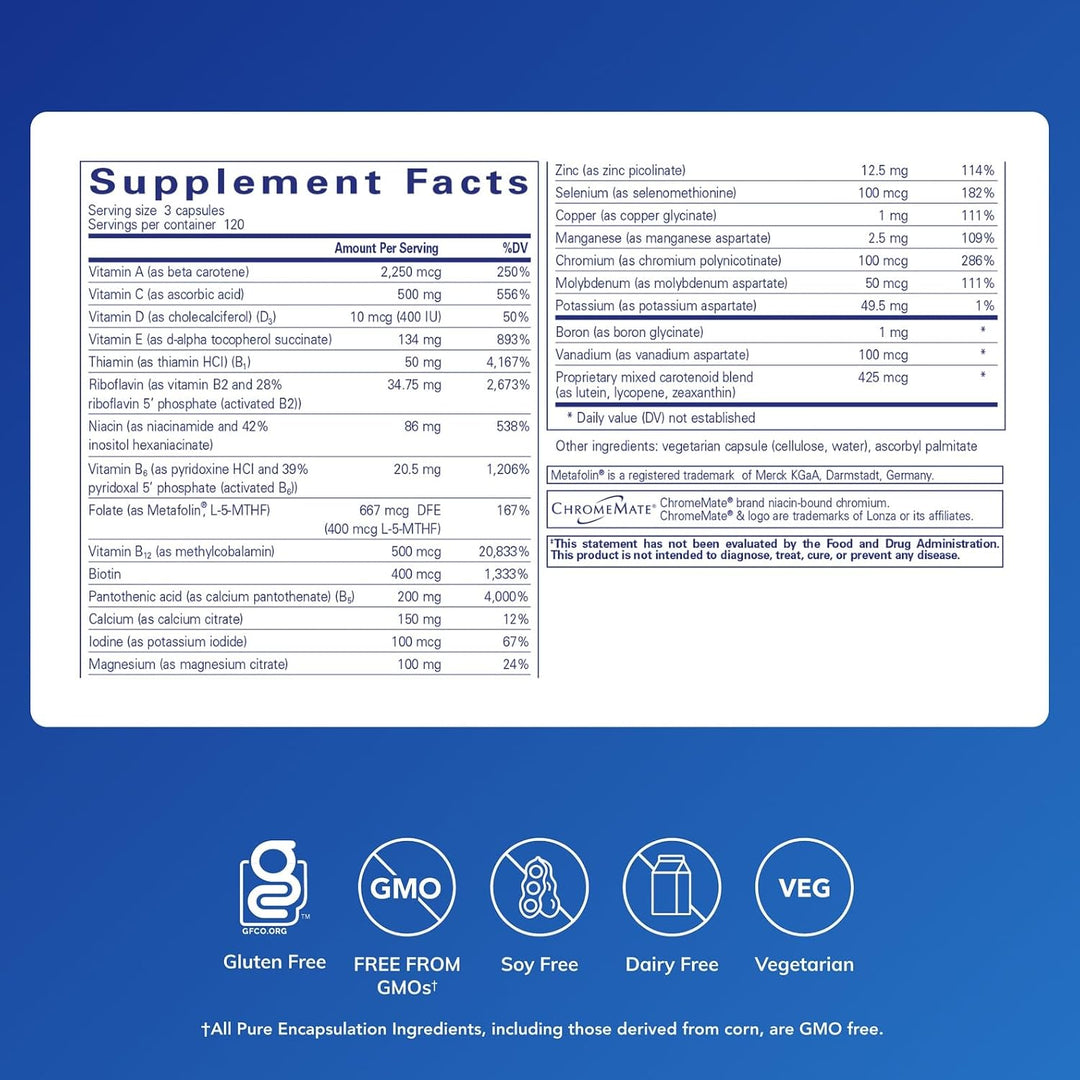 Pure Encapsulations Nutrient 950 sin hierro | Suplemento para apoya...