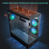 MUSETEX Chasis para PC ATX 6 Ventiladores PWM ARGB Preinstalados, C...