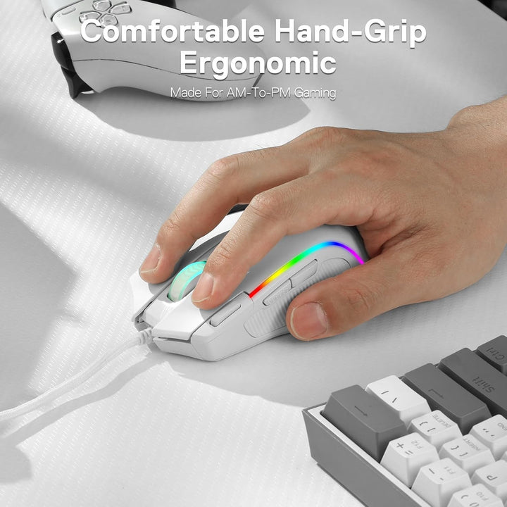 Redragon M612 Predator RGB - Mouse para juegos con cable óptico de...