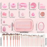 CLRDZN Juego de 70 brochas de maquillaje, juego de brochas de maqui...