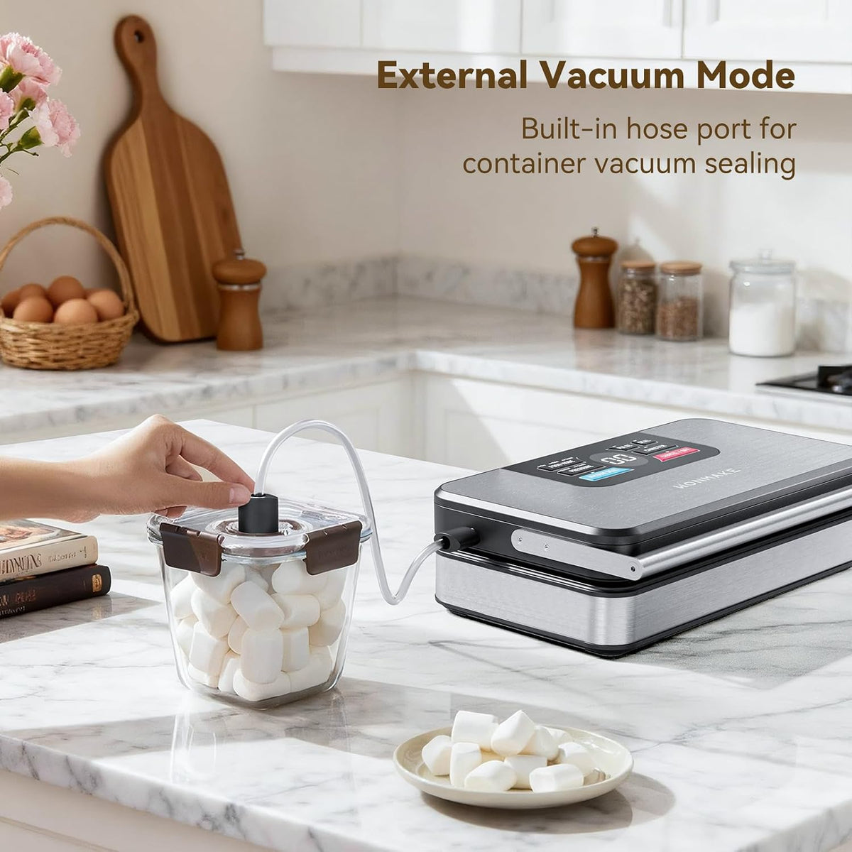 Sellador al vacío 95kPa para alimentos, máquina selladora al vacío 10 en 1