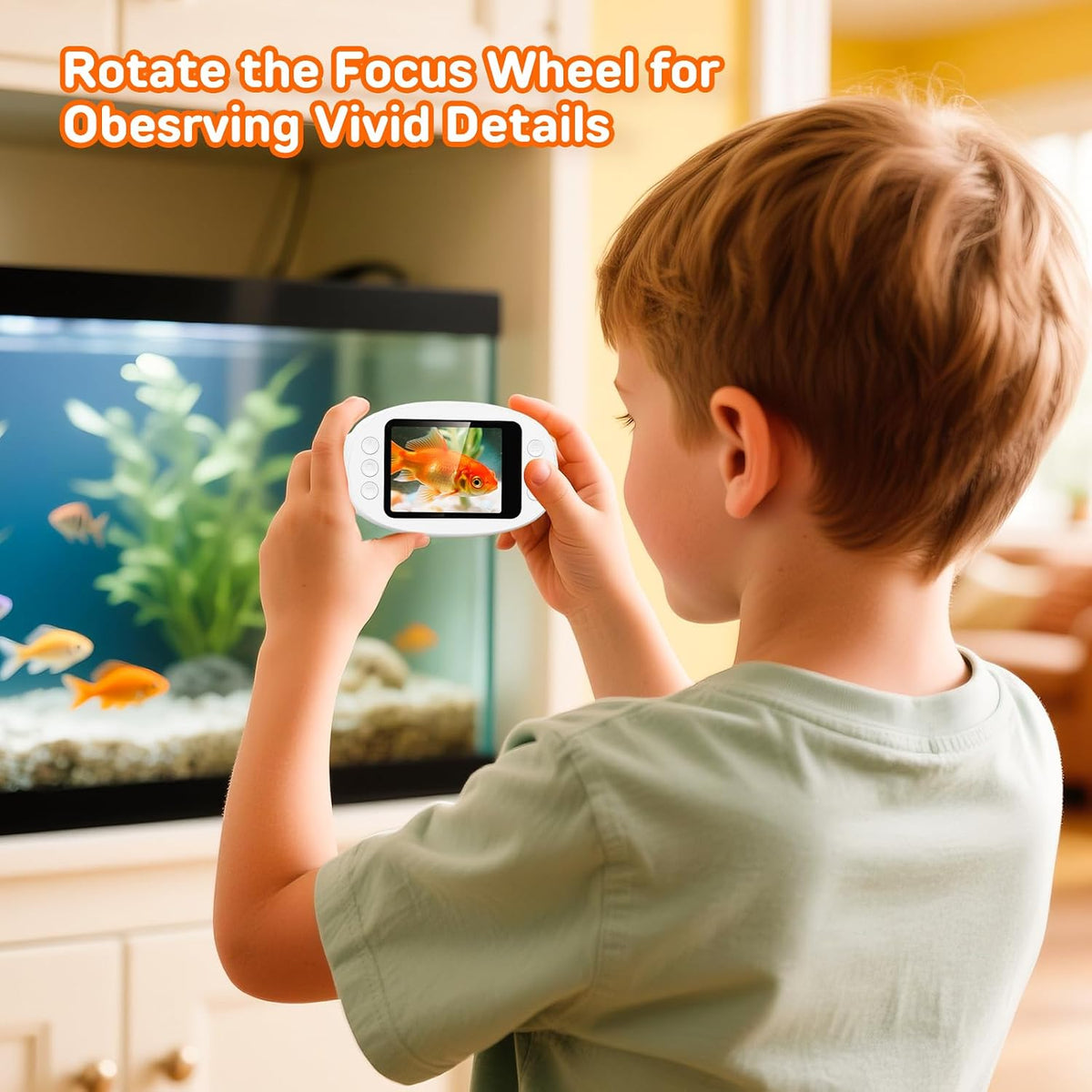 Handheld Microscope para Kids con 2.0" IPS Screen Digital Outdoor Gifts