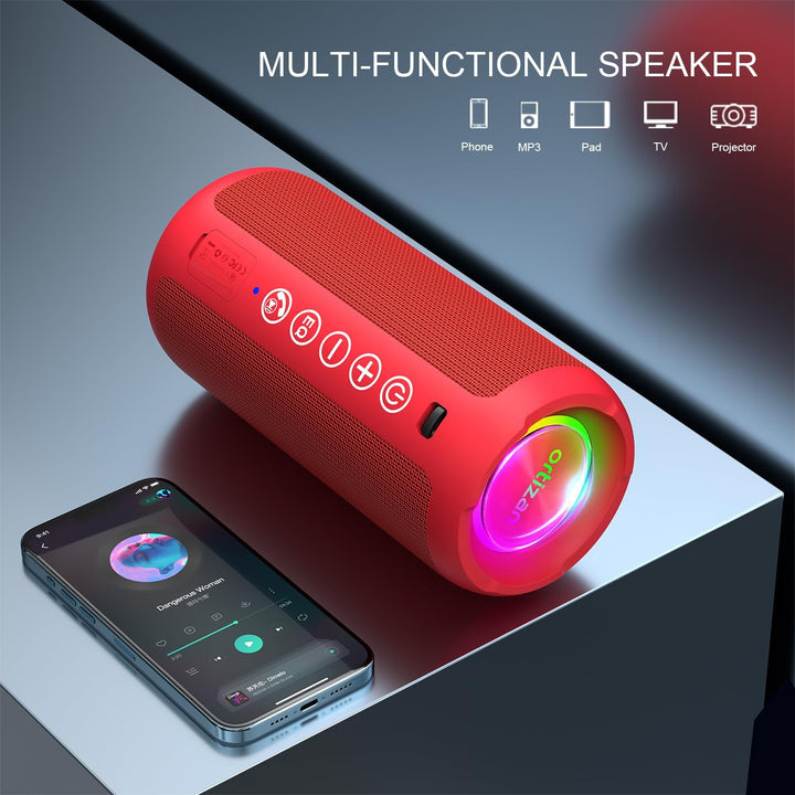 Ortizan Altavoz Bluetooth portátil: IPX7 impermeable, sonido fuerte...