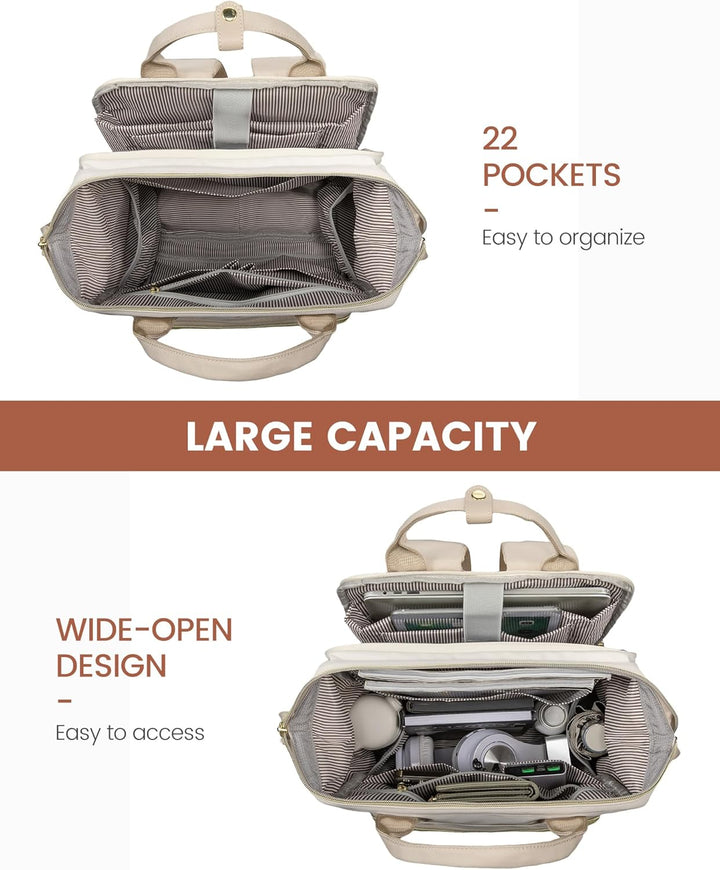 LOVEVOOK - Mochila para laptop de mujer, 15.6'' impermeable...