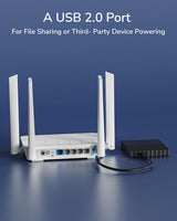 Cudy AX3000 WiFi 6 2.5G PoE Router con puerto USB 2.0, enrutador VP...