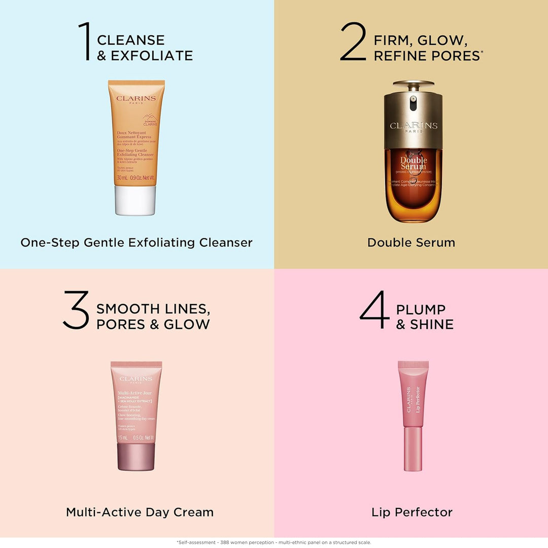 Clarins Smooth and Glow Starter Set | Juego exclusivo de cuidado de...