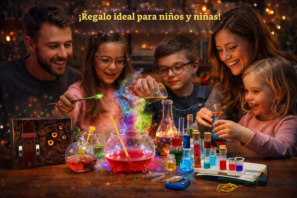 Lámpara Science4you Magic Potions - Kit de hacer pociones para niños, crea y mezcla tus propias pociones mágicas, juguete de caldero mágico para niños de 7, 8, 9, 10, 11, 12 años o más, juego de juguete mágico y manualidades, regalo original para niños y