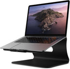Soporte para portátil de aluminio con ventilación térmica para MacBook Air/Pro, Dell, HP, Lenovo, Microsoft Surface, Samsung de 11 a 16 pulgadas (negro)