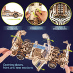 UGEARS UGT-24 Endurance Racer 3D Rompecabezas de madera para adultos