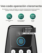 DESLOC Cerradura de puerta de entrada sin llave con huella dactilar C110