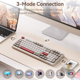 AUSDOM Teclado mecánico inalámbrico Bluetooth H98, BT5.3\/Type-C\/2...