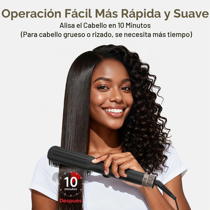 FLYZEMAA - Cepillo alisador de pelo, multifuncional portátil de ion...