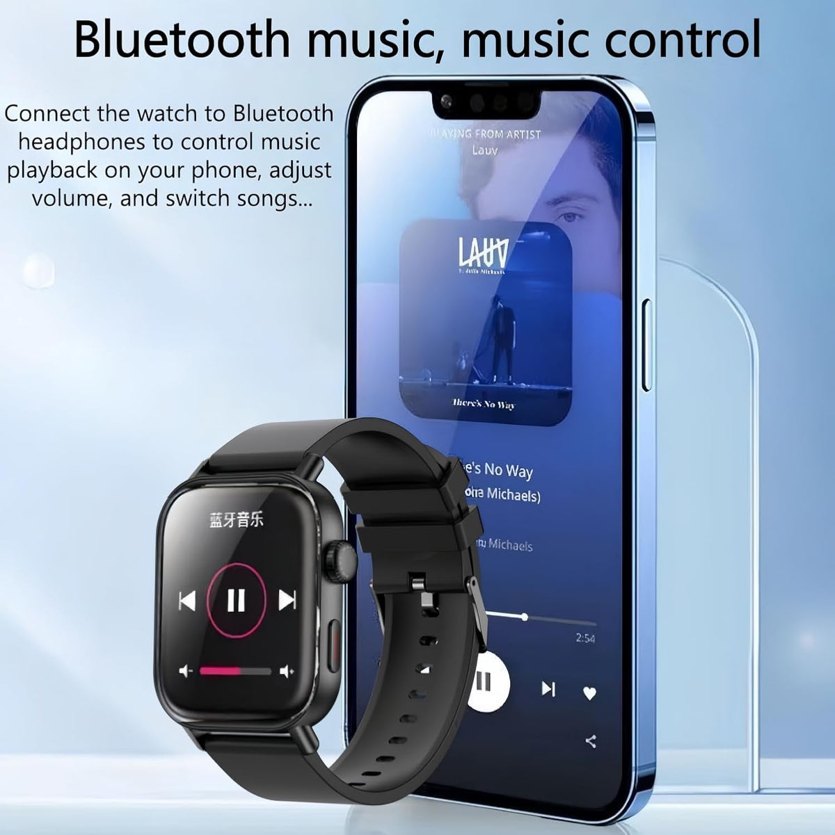 Reloj inteligente rastreador de fitness para mujeres y hombres, monitor de actividad de salud 24/7, frecuencia cardíaca, monitor de sueño, contador de pasos de calorías, pantalla curva HD de 2.01