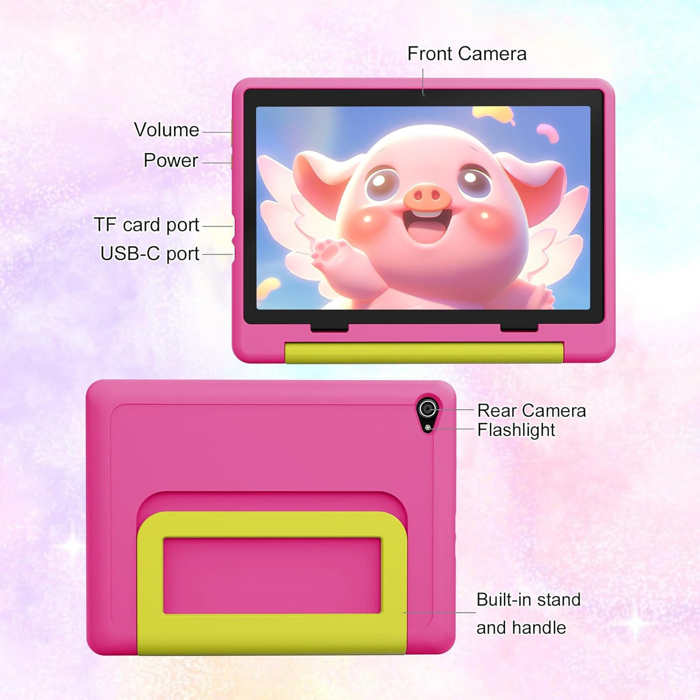 Tablet para niños, Android 15 con pantalla HD, 10.1 pulgadas, contr...