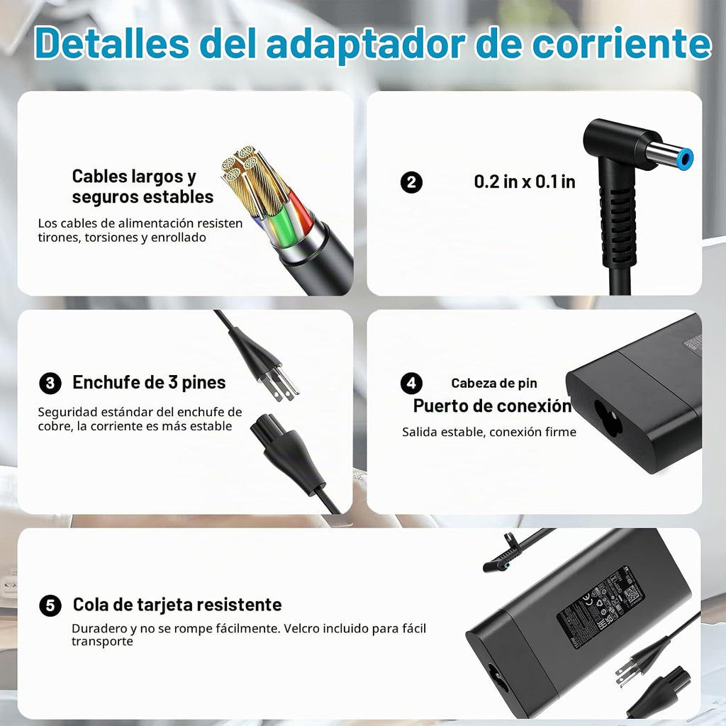 150W Charger compatible con HP ZBook OMEN Victus Pavilion Gaming Laptop
