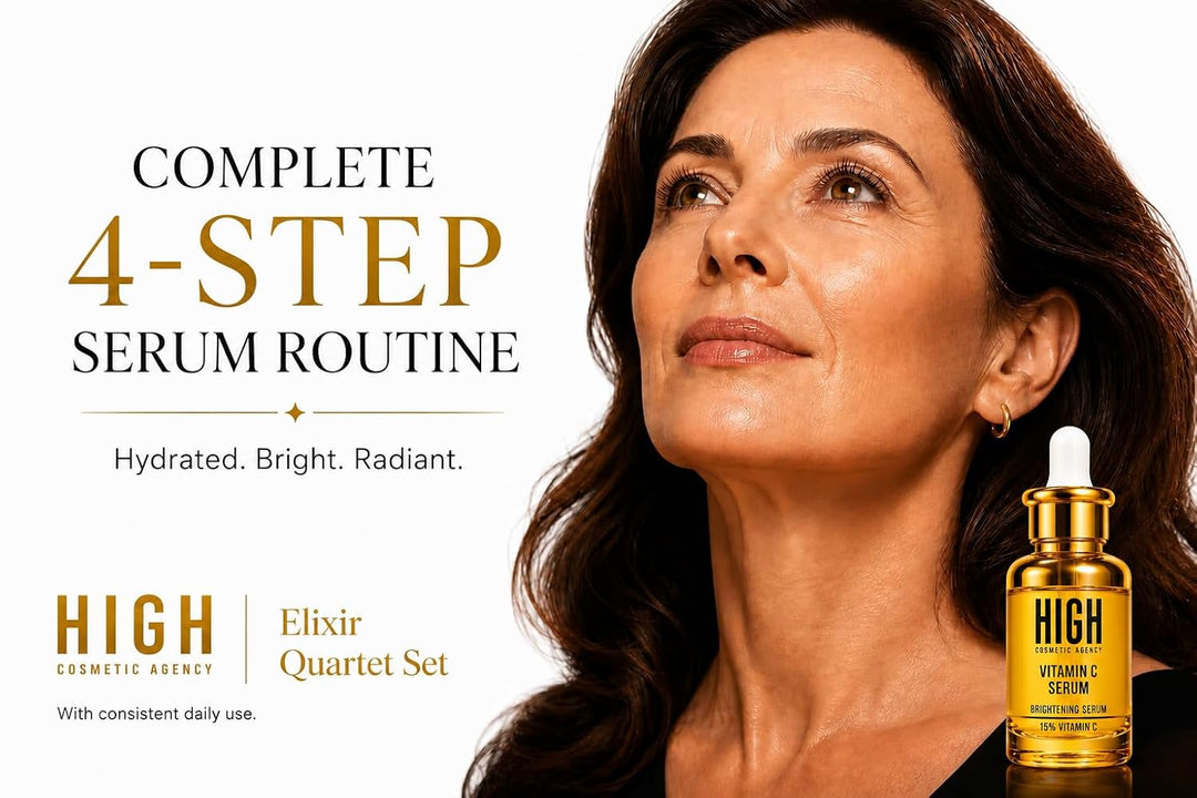 HIGH - Elixir Quartet Set - Suero: incluye vitamina C, retinol, áci...