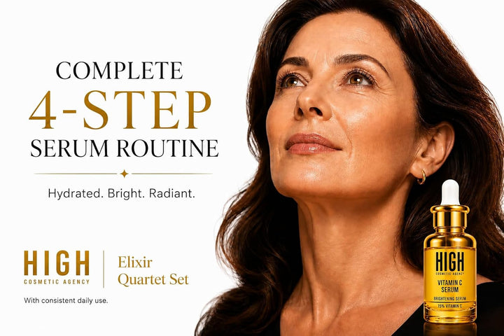 HIGH - Elixir Quartet Set - Suero: incluye vitamina C, retinol, áci...