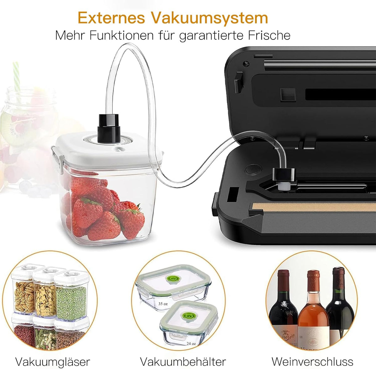 MEGAWISE Máquina selladora al vacío para alimentos, modos secos y húmedos, cortador integrado