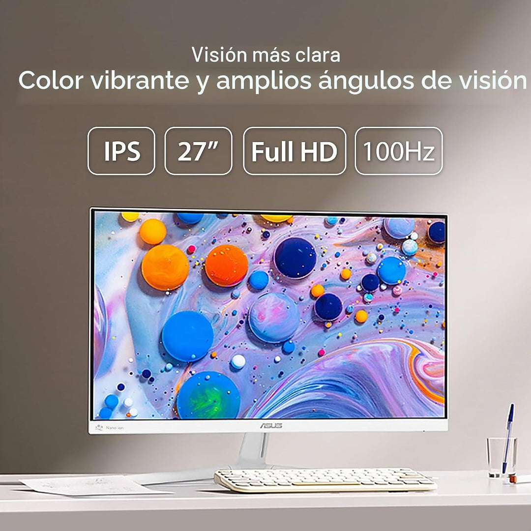ASUS Monitor de cuidado ocular 1080P de 27 pulgadas (VU279HFI-W) -...