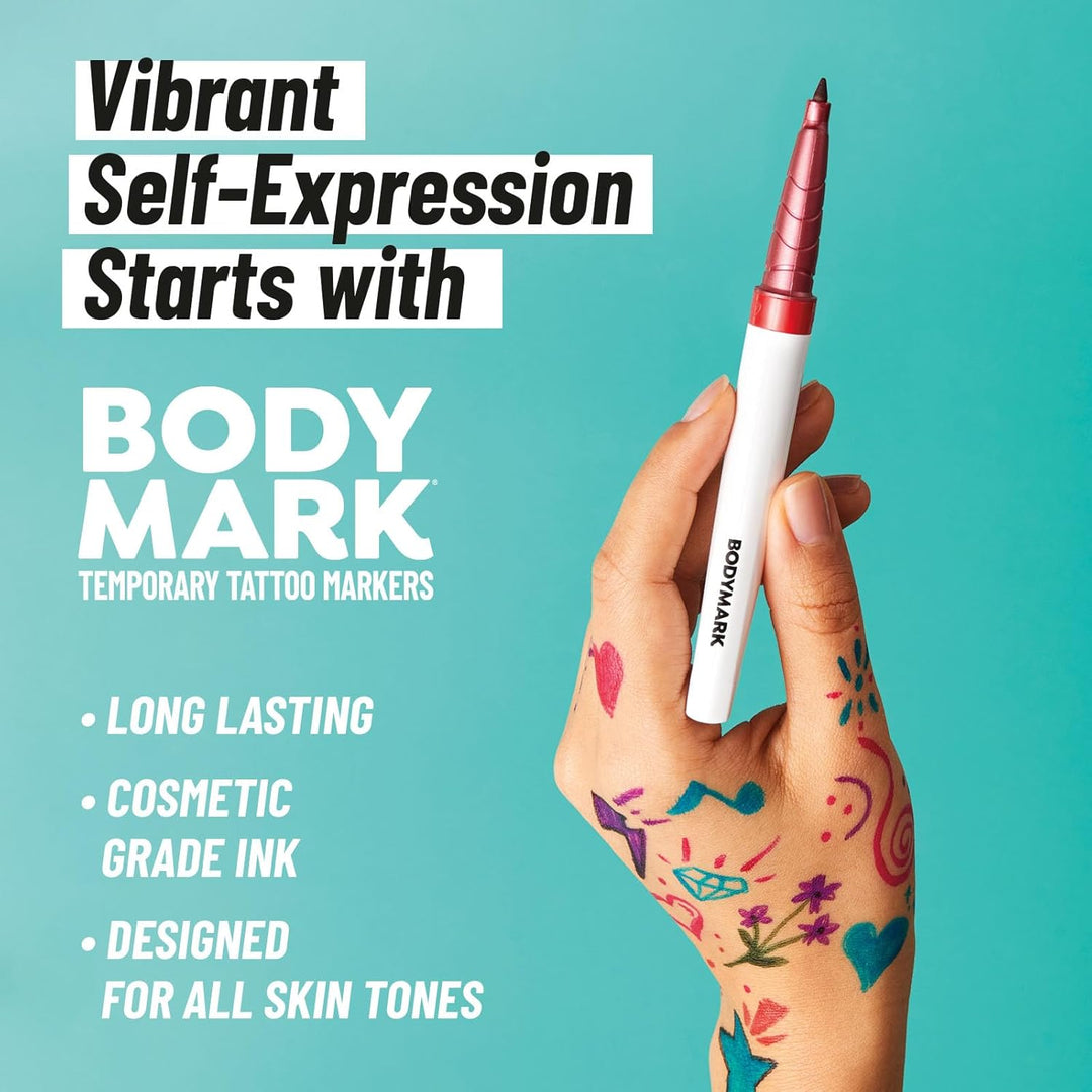 BIC BodyMark marcadores temporales de tatuaje para piel, juego de a...