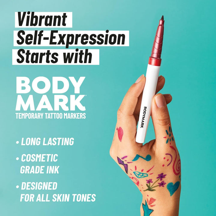 BIC BodyMark marcadores temporales de tatuaje para piel, juego de a...