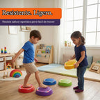 Special Supplies MUSICAL - Juego de 5 piedras LED para niños, bloques de equilibrio iluminados, coordinación y equilibrio para niños pequeños y niños, goma antideslizante duradera, juego seguro para