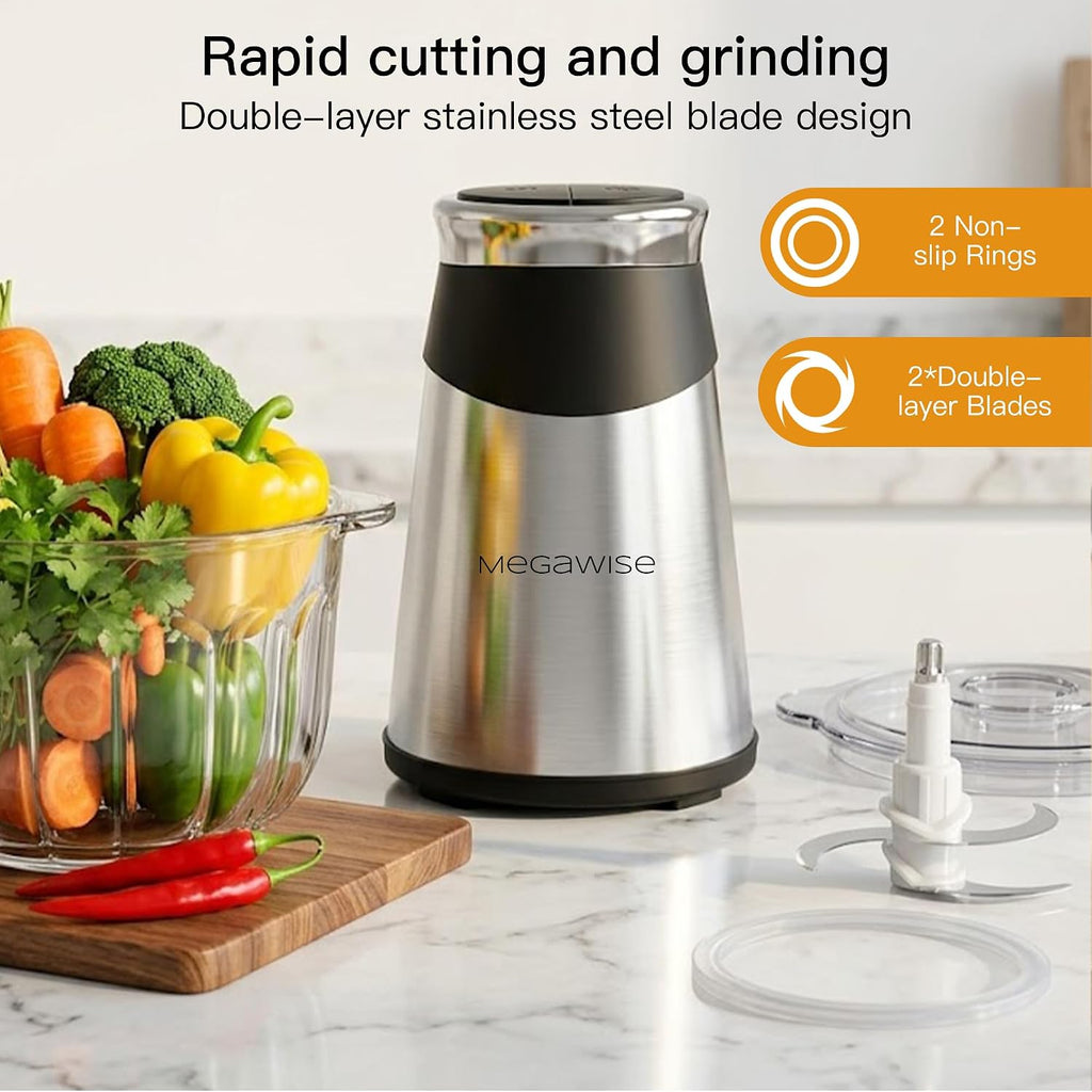 MEGAWISE Picador eléctrico de la comida 500W, amoladora de carne del cuenco