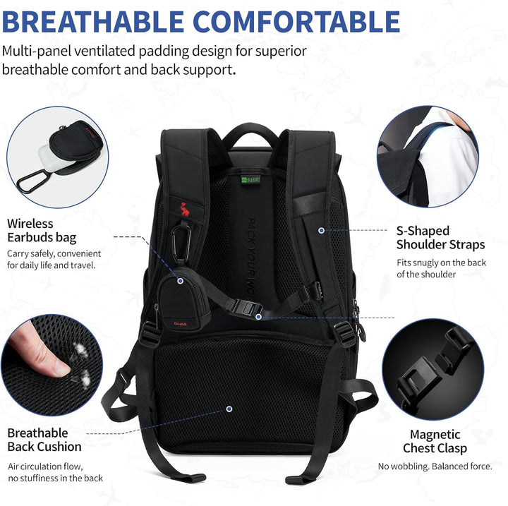 OIWAS Mochila para laptop para hombre, mochila de viaje para laptop...