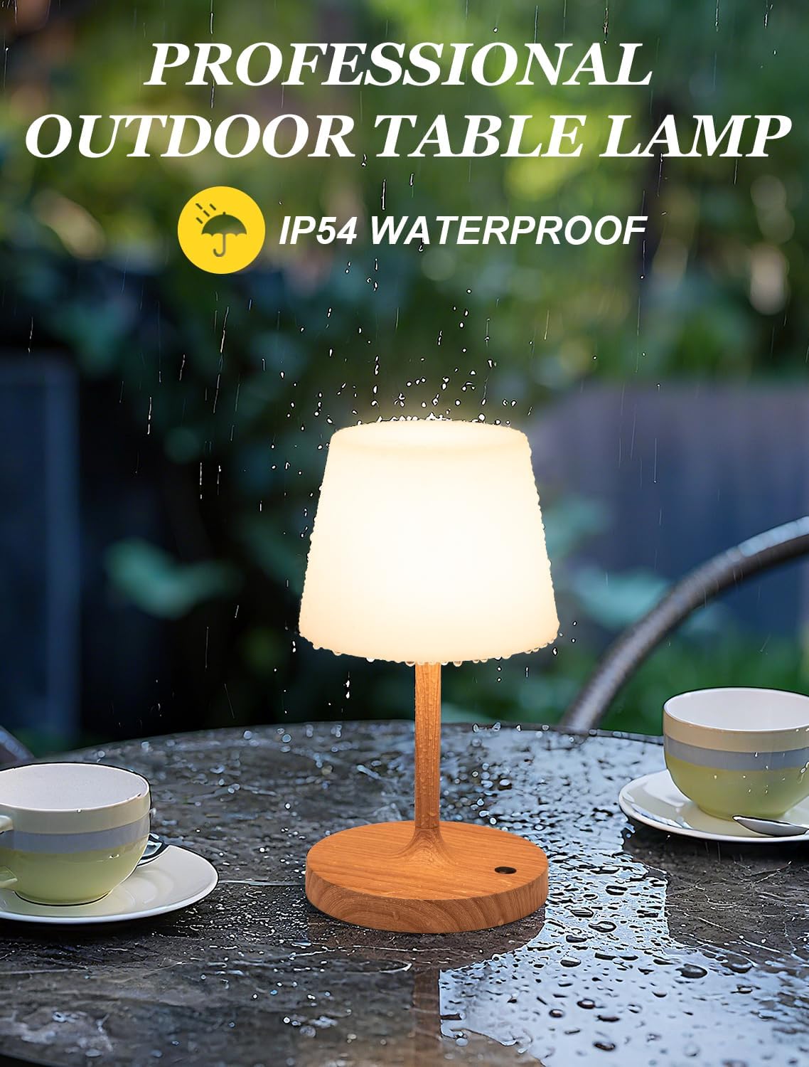 Lámpara Kakanuo - Lámpara de ducha IP54, impermeable, pequeña lámpara de mesa