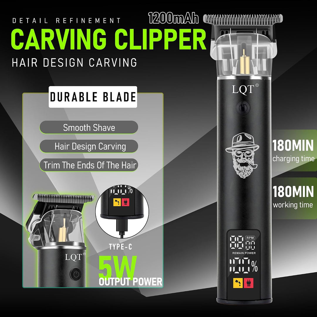 LQT Kit de peluquero profesional para hombres, cortadora de pelo in...
