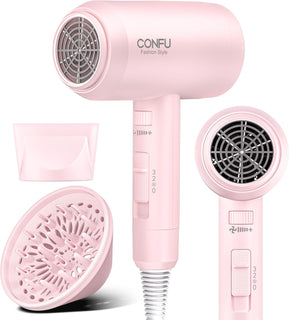 Secador de pelo con difusor, secador de pelo CONFU para mujeres, se...
