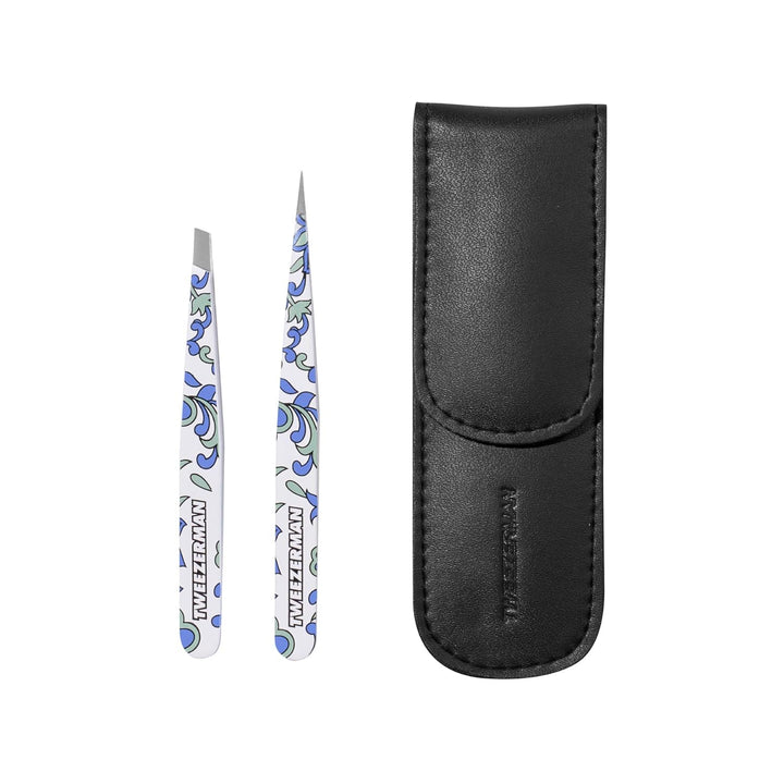 Tweezerman Juego de pinzas pequeñas Paisley con estuche