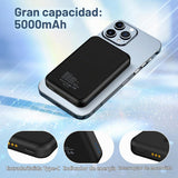Smtcsl Batería inalámbrica de 5000 mAh: Cargador portátil con cable...