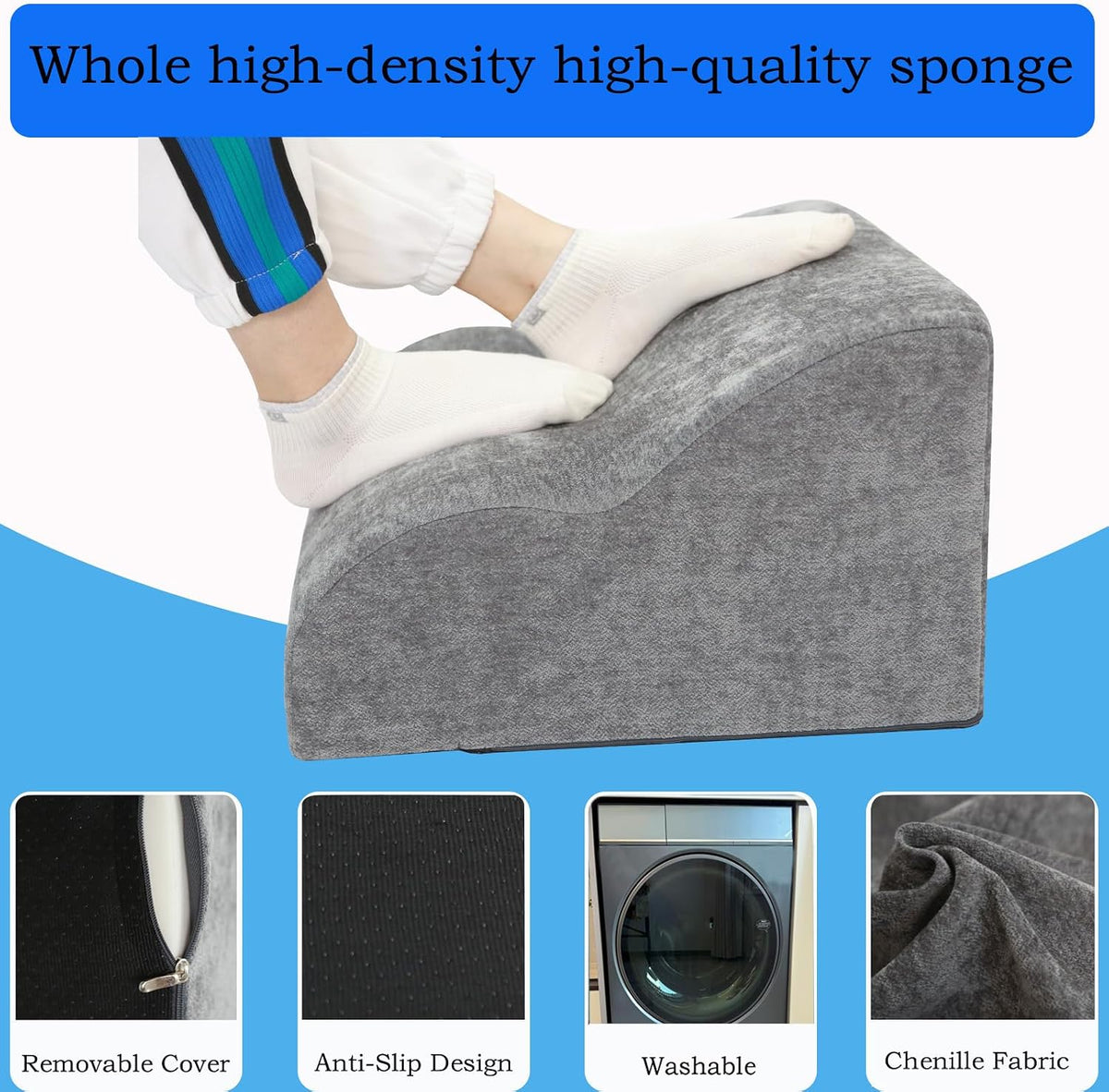 Lámpara Reposapiés para debajo del escritorio en el trabajo. Taburete de tres niveles multifuncional, con reposapiés lavable. para debajo del escritorio, silla de oficina, silla de juego y sofá