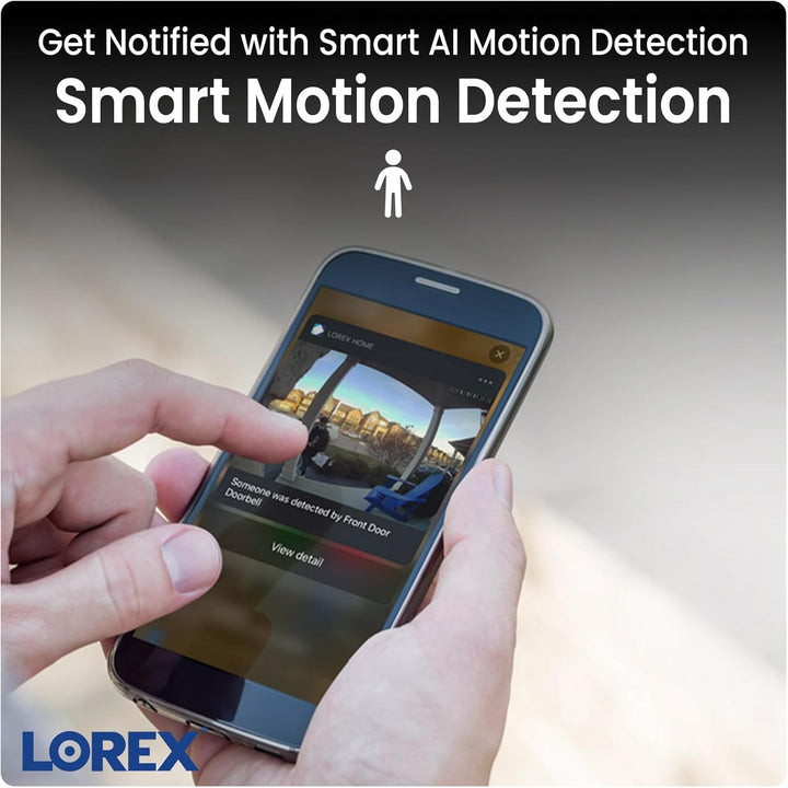 Lorex - Timbre inteligente con video y WiFi de 2K con cable, sin ta...
