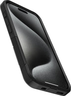 OtterBox Funda para iPhone 15 Pro (Only) Commuter Series, negra, delgada y resistente, apta para bolsillo, con protección de puerto