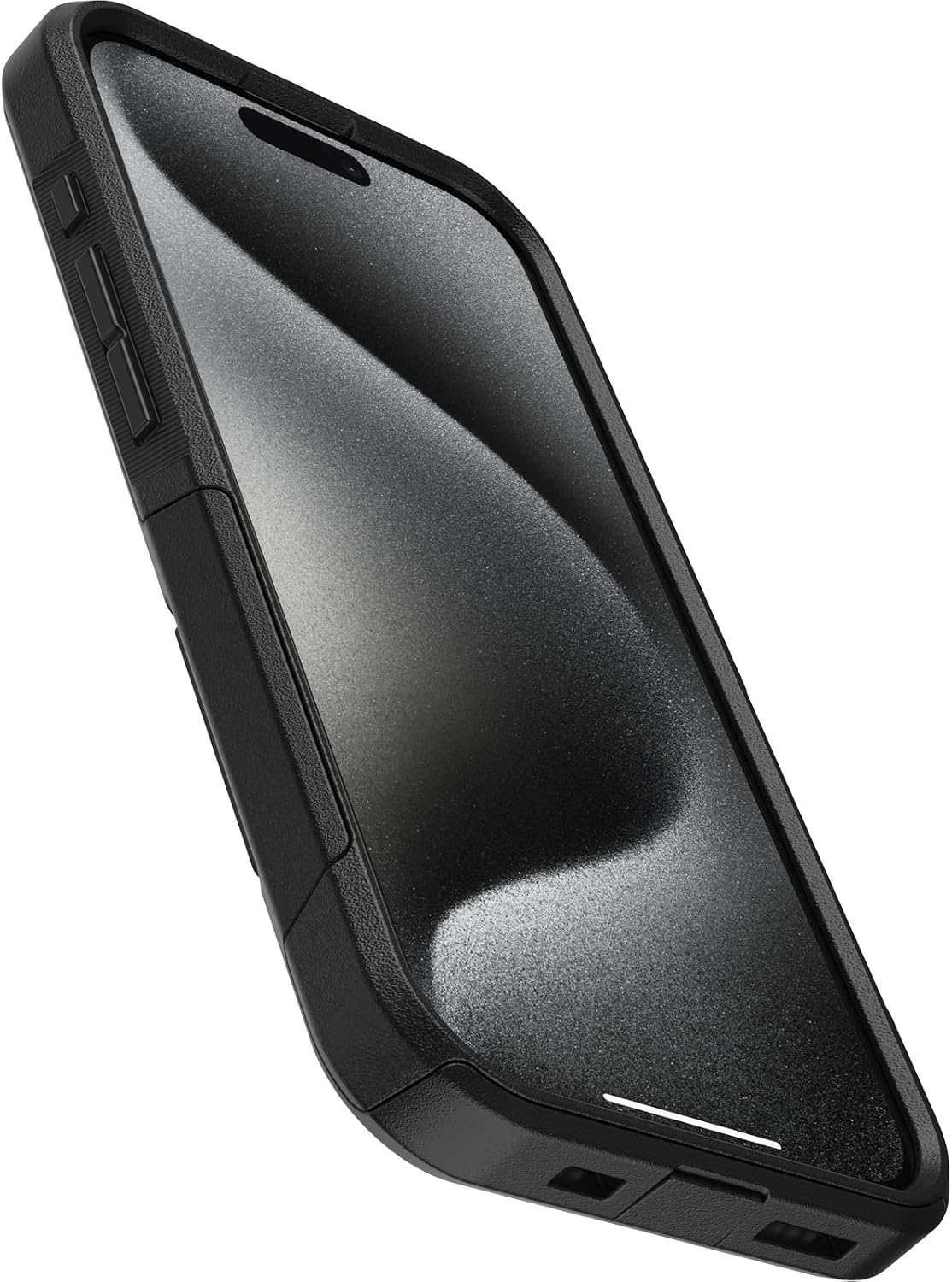 OtterBox Funda para iPhone 15 Pro (Only) Commuter Series, negra, delgada y resistente, apta para bolsillo, con protección de puerto