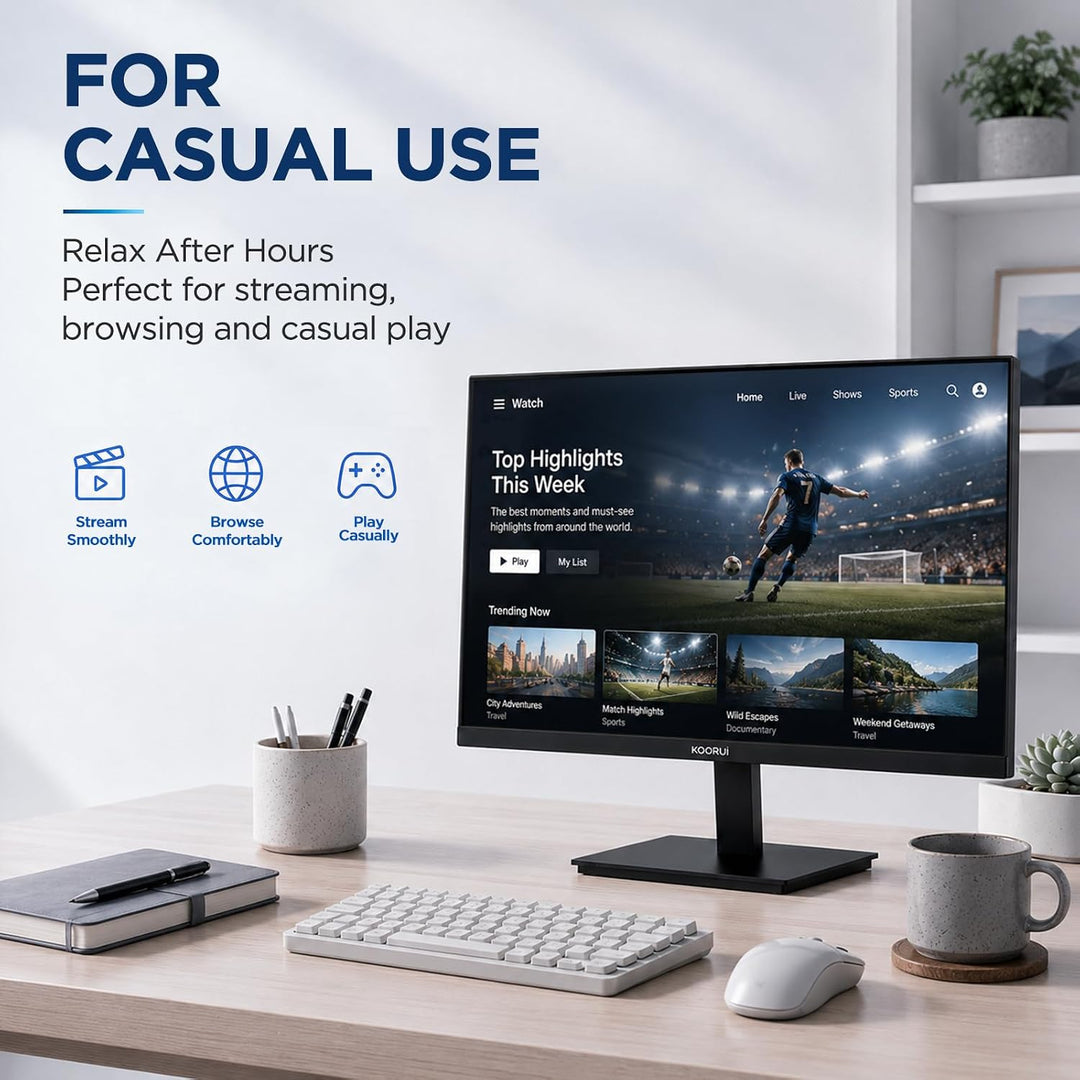 Monitor de computadora KOORUI de 24 pulgadas, 144 Hz FHD VA para es...