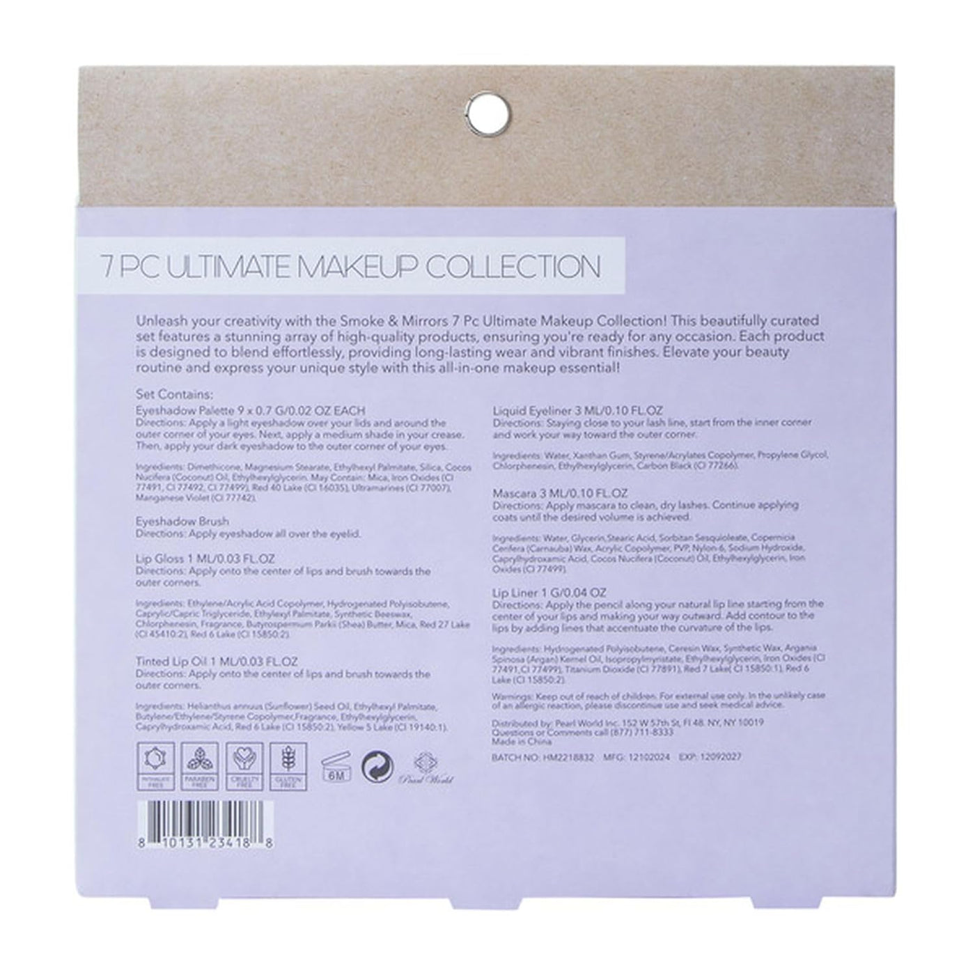 Smoke &amp; Mirrors 7 piezas Ultimate Makeup Collection, Clean Beau...