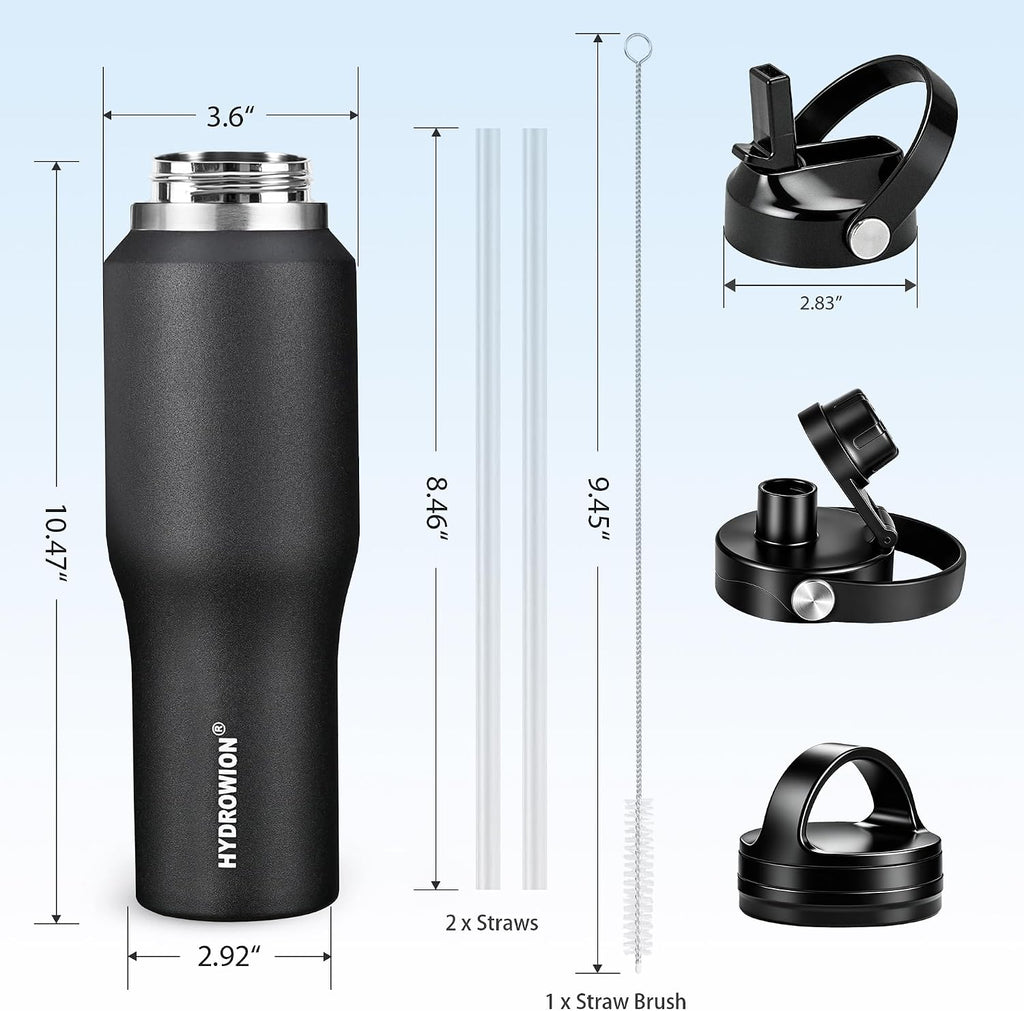Botella de agua aislada de 32 onzas de acero inoxidable de triple pared con